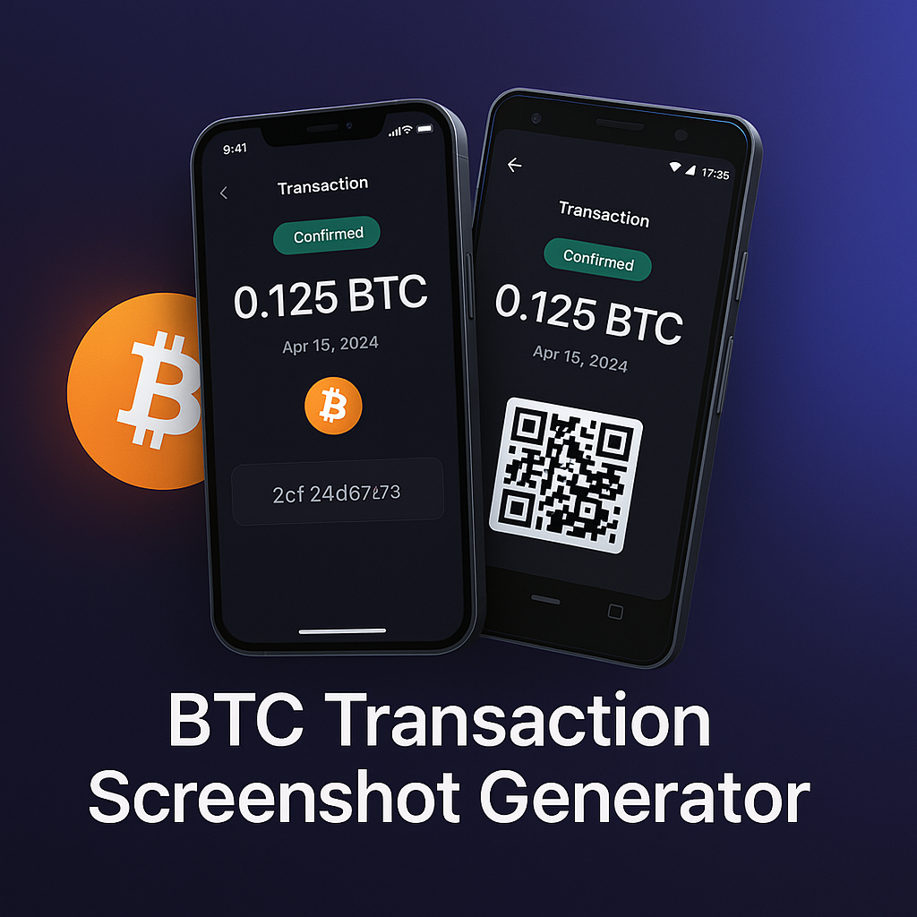 Bitcoin Transaction Screenshot Generator – React app
